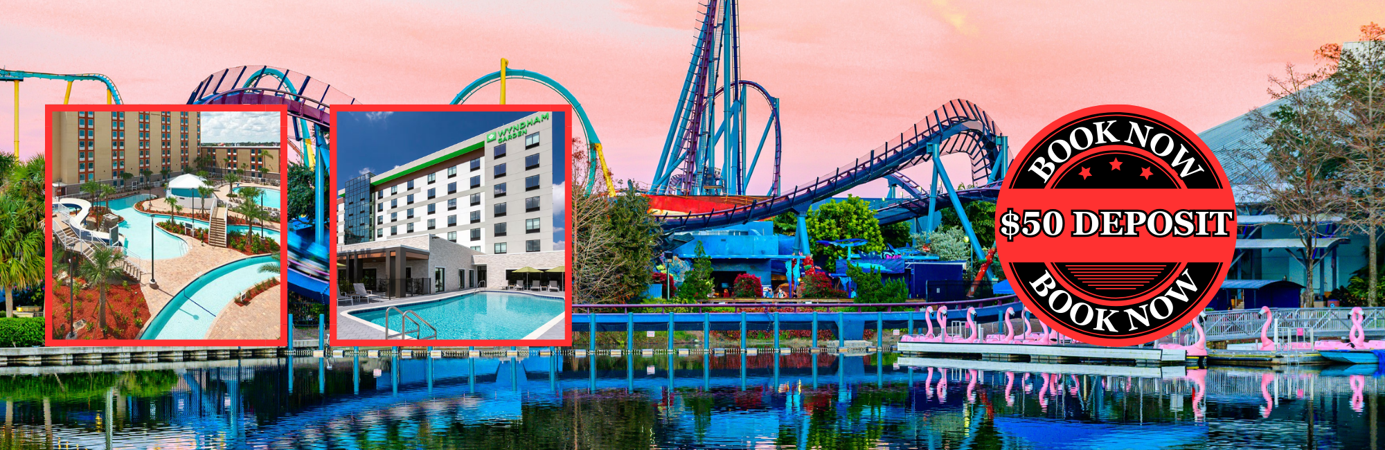 Experience The Convenience Of A Hotel Near SeaWorld For A Small $50 Deposit Today, Only At OrlandoVacationHotels.com!